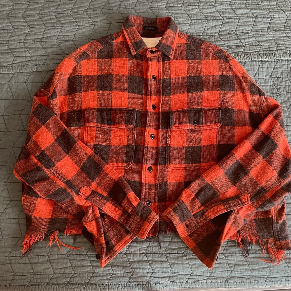 R13 Cropped Work Shirt Size S